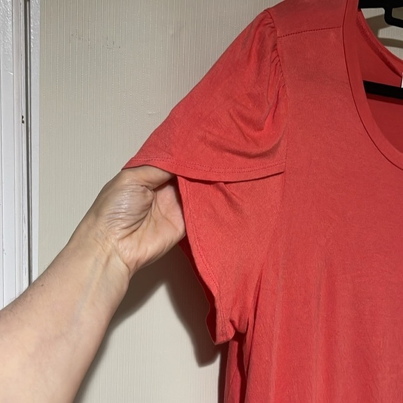 Kaileigh Coral Women's Crew Neck Short Sleeve Top Size Large/XL - Picture 5 of 7